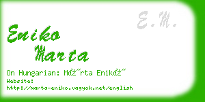 eniko marta business card